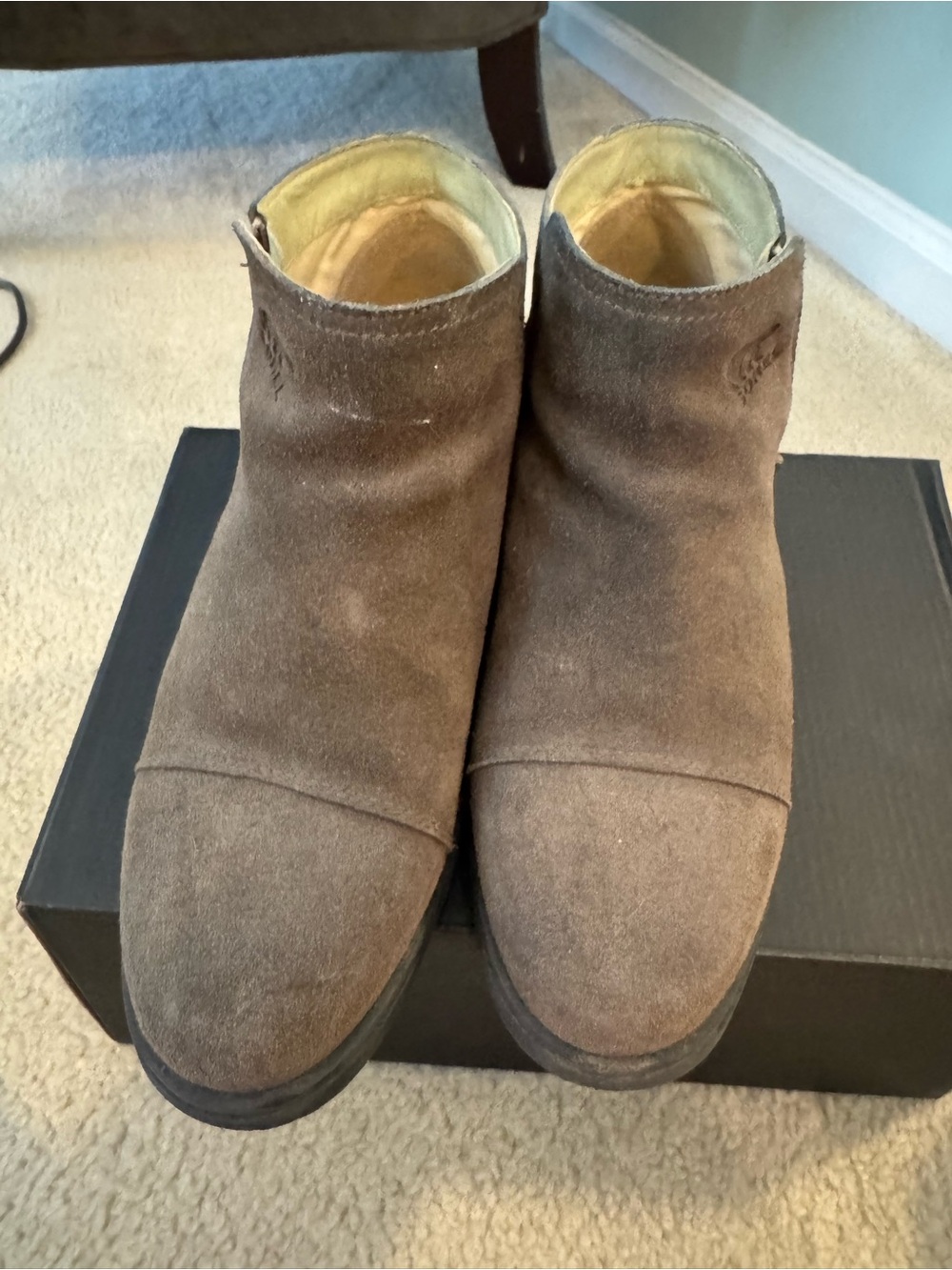 Sorel Brown Suede Ankle Booties